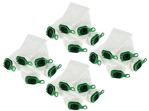 vhbw 20x Sacs compatible avec Vorwerk Kobold VB100, EBB100, FP100 aspirateur - microfibres non tissées, 25cm x 10cm blanc