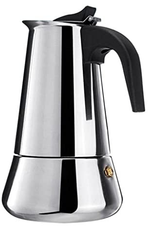 VVHUDA Kaffeekanne, Edelstahl-Kaffeemaschine, Herd-Kaffeemaschine, 100/200/300/450 ml (Farbe: A, Größe: 100 ml) (A 200 ml) small Gift