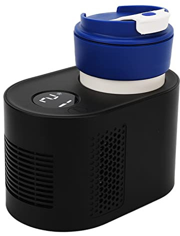 2-in-1 Car Cup Warmer Cooler, 12V Smart Car Cup Mug Holder, Cooling Heating Mug Holder, Heat and Cold Insulation Cup for Car(Black)