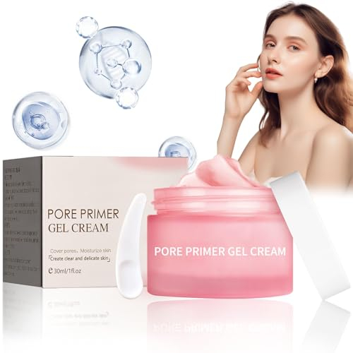 Pore Primer Gel Cremm, Pore Shrink Cream, Pores Face Primer, Make-Up Base Gel Cream Invisible Pore, Moisturising and Oil Control für Alle Hauttypen Geeignet