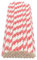 Haobase Lot de 50 pailles en papier biodégradables pour boire des cocktails, du café, des boissons froides (motif à rayures) (rayures blanches/roses)