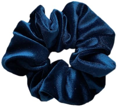 Wambere 3 Pcs Haargummis Scrunchies für Damen, Premium Samt Haargummis Haar Haargummis Haarschmuck argummis Scrunchies für Damen, Groß Halt Elastische Haarwackeln für Mädchen & Damen,Dunkelblau