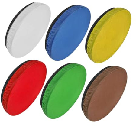 Fotolampenabdeckung 18cm aus Nylon, Rund, Elastisch, 6 Stück | Weiche Lichtstreuung für Blitzlampen und Fotolampen, Einfach Abnehmbar, Schnell Montierbar, Flexibel