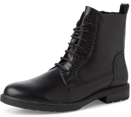 MARCO TOZZI Damen Stiefeletten zum Schnüren mit Lederanteil Elegant