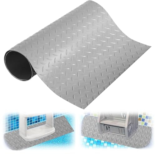 Tapis Échelle de Piscine Tapis Protection d'échelle de Piscine avec Texture Antidérapante Tapis D'échelle pour Marches de Piscine Escaliers Échelles 90 x 40 cm