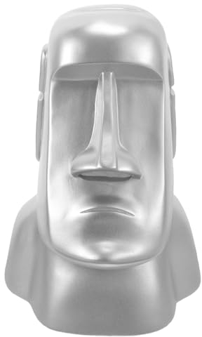 HOLIDYOYO Moai Statue Kopfhörerständer Aus Harz Schreibtischhalter Für Kopfhörer Brillen Und Kleine Gegenstände Elegante Bürodekoration