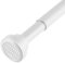 Crochet de douche extensible, barre de tension pour salle de bain et balcon (blanc, 75-134 cm)