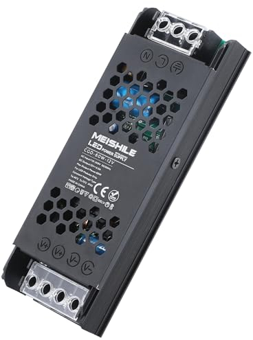 12v 60w Netzteil, LED Trafo, AC 220V auf DC 12 Volt, 5A Flach Trafo, 12 Volt Netzteil, LED Transformator, Konstantspannung Niedervolttrafo für Birnen Lichtstreifen