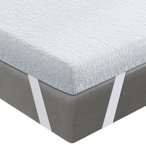 BedStory 10CM Topper 180x200, Topper Viscoelastico para Colchón con Infusión Gel Refrescante, Cubrecolchón de Espuma con Memoria, Sobrecolchón Extraíble y Lavable