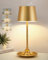 Cordless Table Lamp,Battery Operated Table Lamps, Rechargeable LED Desk Lamp, 3-Level Brightness Touch Wireless Lamp, Adjustable Height Bedside Lamp for Home Bedroom Restaurant Camping Gold