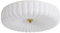 KCO Beleuchtung Weiß geripptes Glas Flush Mount Deckenleuchte Große Milch Glas Semi Flush Mount Licht Runde LED Küche Deckenleuchte Zeitgenössische Flway Deckenleuchten