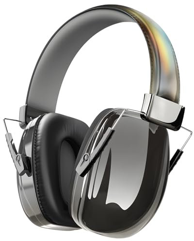 JYPS Casque Anti Bruit pour Enfant de 3 à 16 Ans, Bébé et Adulte, Garçon et Fille - Protection Auditive 25dB SNR, Pliable, Réglable, Confortable (Noir)