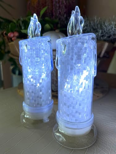 AURUM LED-Kerzen - 2er Set! NEU, Flammenlose Kerzen, LED Kerzen, Farbe Kaltweiss, Tischdekoration Deko für den Innen- oder Außenbereich