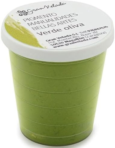 Pigmento Verde Oliva en Polvo para Manualidades y Bellas Artes | 1000 cc