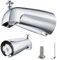 Wintap Badewannenarmatur, Wannenauslauf mit Umsteller, für 1/2 IPS-Rohr, Metall, 1 Stück, poliertes Chrom