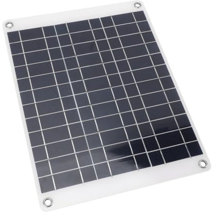 SIXRUN Panel Solar Monocristalino de 50W con Controlador, Panel de Carga Solar para Uso Doméstico y Oficina