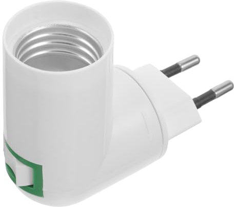 POPETPOP Adaptateur De Douille E27 Interrupteur Intégré En Laiton Nickelé, 360° Orientable, Support D'ampoule Compatible E27, Pour Usages Intérieurs Tels Que Bureaux, Couloirs, Expositions