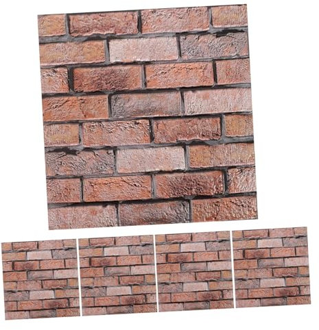 Gatuida 5pièces Lot De Panneaux Muraux Pvc Effet Brique Texturé Décoration Murale Amovible Pour Chambre Cuisine Bureau Arrière-plan Tv