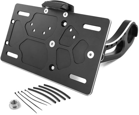 POLOFZFGKZ Für Harley-Davidson Dyna Softtail Sportster 2008–2016 Motorrad-Kennzeichenhalter Seitlich Mit Schutzblech-Entferner Motorrad Kennzeichenhalter