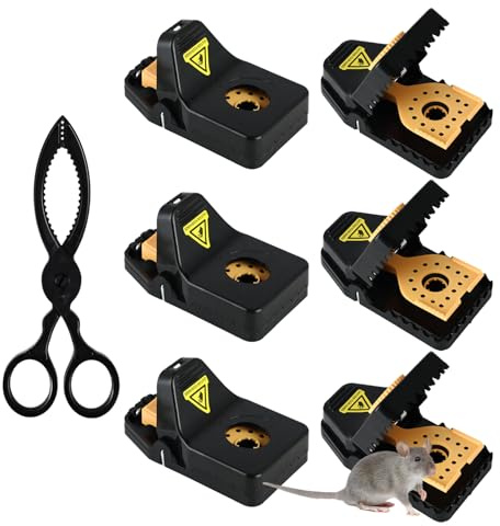 Mausefalle Schlagfalle, 6er Set Verbesserte Faux Käse Pedal Mäusefalle, Hochempfindliche Sägezahn Mäusefallen Wiederverwendbare Mouse Trap in Drinne und Garten