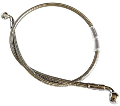 Motorrad-Bremsölschlauch, ummantelter Ölschlauch, M10 Banjo 90°-Winkel, 400 mm – 2200 mm, Hydraulik-Bremsleitung