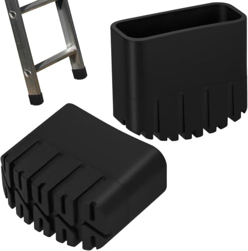 Patas Para Escaleras 20x50mm Tacos Para Escaleras de Aluminio 2Pcs | Patas de Goma para Escaleras Aluminio Antideslizante Buen Ajuste y Buen Agarre Resistentes a Altas Temperaturas y al Desgaste