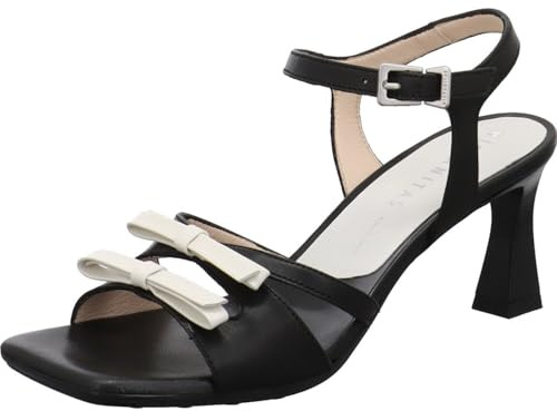 Hispanitas Soho V26 Damen Sandalette Leder schwarz/weiß