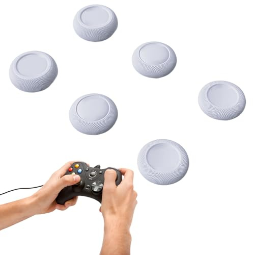 Controller Thumb Grips Protective Sweat-Proof Replacement | 6 Pieces Joystick Analog Stick Covers for Players Men Women Esports Home Tournament Travel Daily