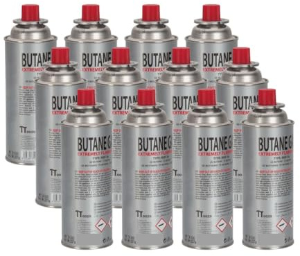 VITO - Pack 12 Cartouches Gaz Butane 227g universelles Sécurité stop-gaz Multiproduits Réchaud, Désherbeur, Chalumeau
