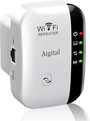 WLAN Verstärker mit 300 Mbps, 2,4GHz WLAN Repeater mit LAN Anschluss | WiFi Extender Internet Verstärker mit Repeater/AP Modus, LAN Repeater mit Ethernet-Anschluss Signalverstärkung für alle Route