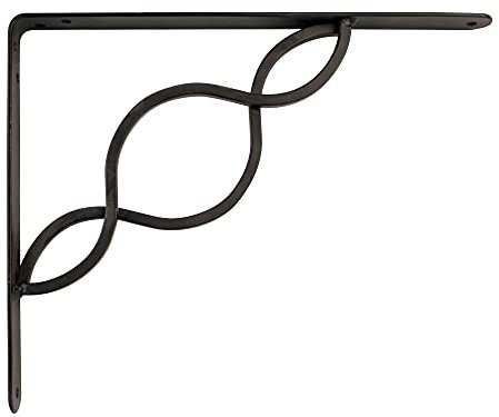 Amig - Équerre d'étagère murale | Console pour étagère | Support étagère en Acier | Coleur: Noir | Dimensions: 200 x 150 | Poids max.: 180 kg