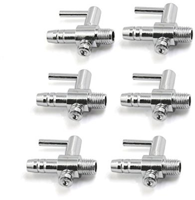 sourcing map 6pcs façon Unique en Acier Inoxydable Robinet d'air Distributeur pour Pompe d'Aquarium