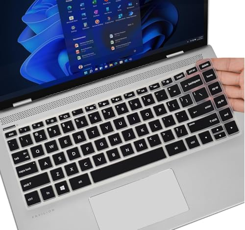 Funda para teclado HP Pavilion X360 14M-ba/cd 14M-dh 14-bf 14-cf 14-df 14-dk 14-ds 14-qd 14-fq 14t-dq300 14z-fq000 14-fq1 025nr 14-dq0070nr (no compatible con HP Pavilion 14m-dw/dy), negro