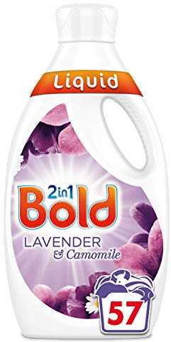 Bold 2-in-1 Washing Liquid Laundry Detergent, Lavender and Camomile, 57 Washes (1.995 L)