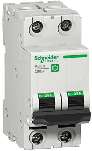 Schneider M9F23202 Multi 9 OEM LS-Schalter C60SP 2-polig 2A D-Char. 10kA 480Y/277V UL1077, 277 V, Multicolor