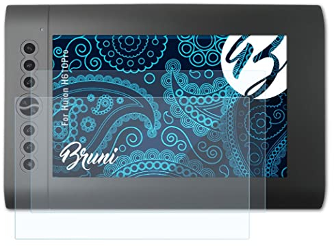 Bruni Schutzfolie kompatibel mit Huion H610Pro Folie, glasklare Displayschutzfolie (2X)