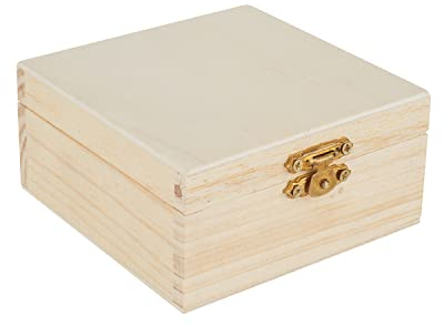 VBS Holzkästchen quadratisch Kiefernholz 10x10x4,8cm