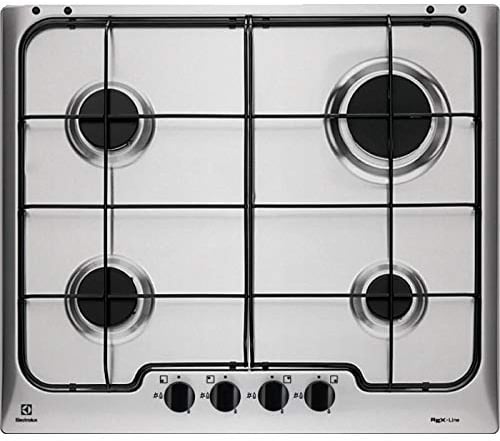 Piano Cottura Inox da Incasso 4 Fuochi Gas Rex Electrolux RGG 6242 OOX