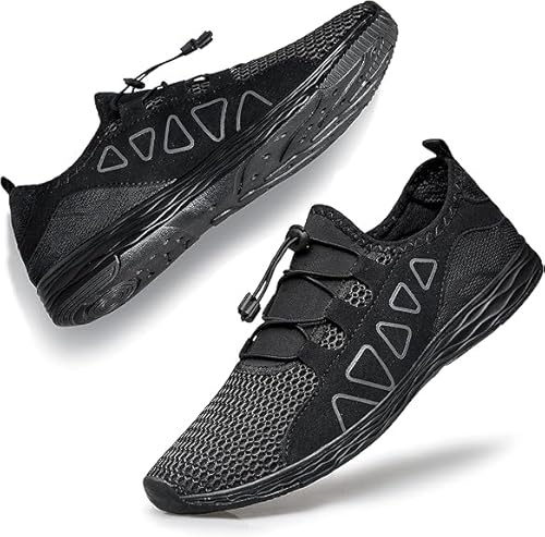 Raoendis Water Shoes Mens Womens - Unisex Aqua Shoes Quick Drying Barefoot Trainers for Swimming Beach Sailing Sports