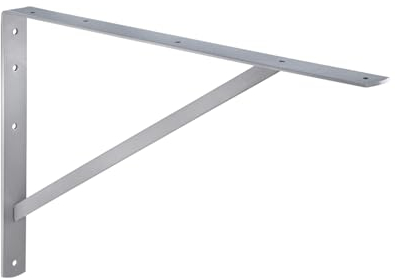 Gedotec Schwerlastwinkel ATHENA 1 Stück Regalwinkel I Tiefe 600 mm I Schwerlastkonsole Silber I Wandhalterung Regal Tragkraft 300 kg I Winkel Metall massiv | Regalträger | Wandmontage Konsole