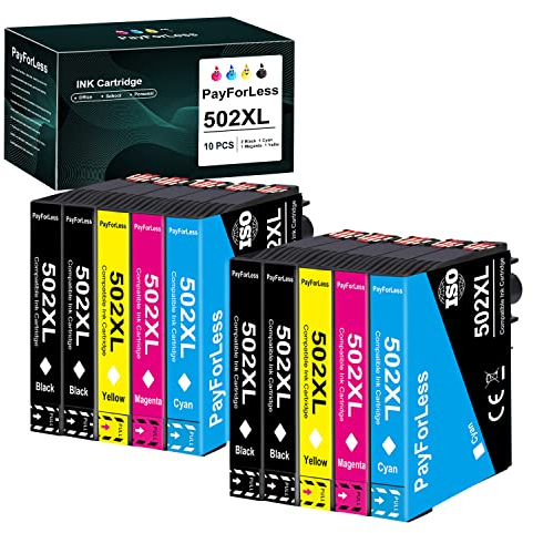 PayForLess für Epson 502XL,Epson 502XL Multipack,Epson WF 2860,Epson WF 2860,Epson XP 5100,Epson XP 5100 Patronen für WF-2860 WF-2865 XP-5100 XP-5105 10PACK
