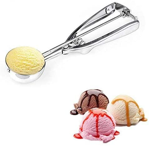 1 Stück Eislöffel，mit Auslöser Eisportionierer ， für Eiscreme Plätzchen Kuchen Teig，Durchmesser: 5 cm.