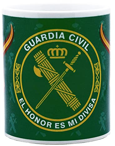 Tiendas LGP - Taza Cerámica, Guardia Civil - El Honor es mi Divisa, Decorada con impresión fotográfica 3D, con Motivos de la Guardia Civil