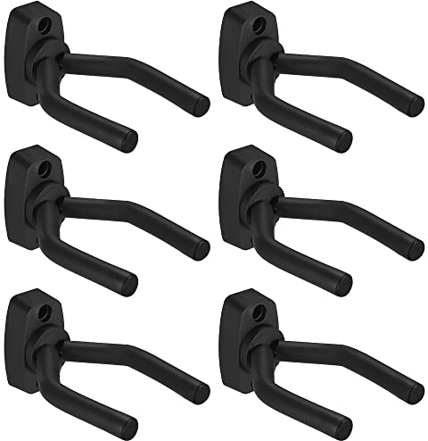 Newaner 6 Pack Guitar Wall Mount Hangers, Guitar Display Holder, Ukulele Hooks for Wall, Bass Stand Wall, Wall Bracket Fits All Size Electric Guitar, Classical Acoustic Guitar, Mandolin, Banjo, Violin