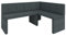 Eckbank Akiko Corner Bench - Eckbankgruppe für Ihrem Esszimmer, Küche modern, Sitzecke, Essecke. Perfekt für Küche, Büro und Rezeption. Solide und Starke Verarbeitung. (INARI 96, 196x142cm rechts)