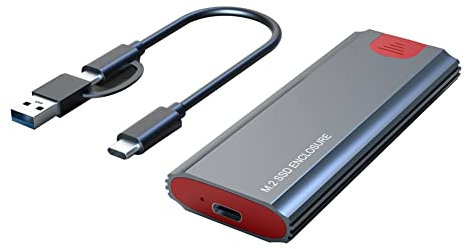 Uinfhyknd M2 SSD Enclosure M.2 to USB 3.1 Gen 2 10Gbps NVMe SSD Enclosure for NVMe PCIE M Key/ (B+M) Key SSD Hard Drive, M2 SSD Enclosure OTG