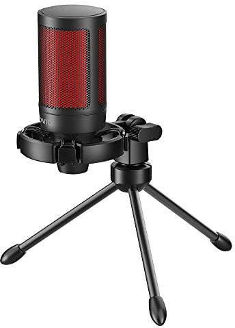 SAVIO Gaming Mikrofon PC - USB Microphone PC - Streaming und Podcast Mikrofon USB - Standmikrofon PC Gaming - Microfon Streamen PC - USB mikrofon- Streaming Zubehör
