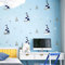 Kinderzimmer Tapete Für Jungen Und Mädchen Zimmer. Cartoon Vliestapete. Warmer Hintergrund.Sternenhimmel, Segelboot Muster Tapete.0,53 m x 10 m = 5,3 m²/Roll.Blaue Tapete