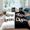 Bettwäsche-Set, King und Queen, 140 x 200 cm, Bettbezug, Schwarz und Weiß, für Erwachsene, Paare, Frauen, Männer, Bettwäsche, Sweet Love Decor, Bettbezug aus Mikrofaser, luxuriös, Geschenk, 2-teilig