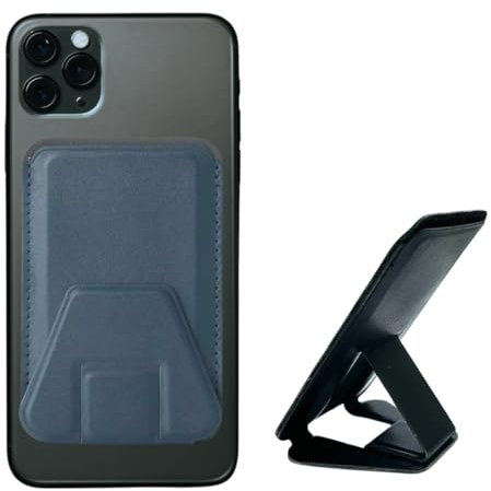 BoltSafe Magnetic Phone Stand Mag-safe Compatible Wallet for iPhone 14 & iPhone 13/13 Mini/13 Pro Max & iPhone 12 Series strong Magnetic Strength, 2 Card Holder (Midnight Blue)